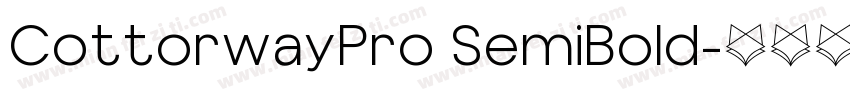 CottorwayPro SemiBold字体转换